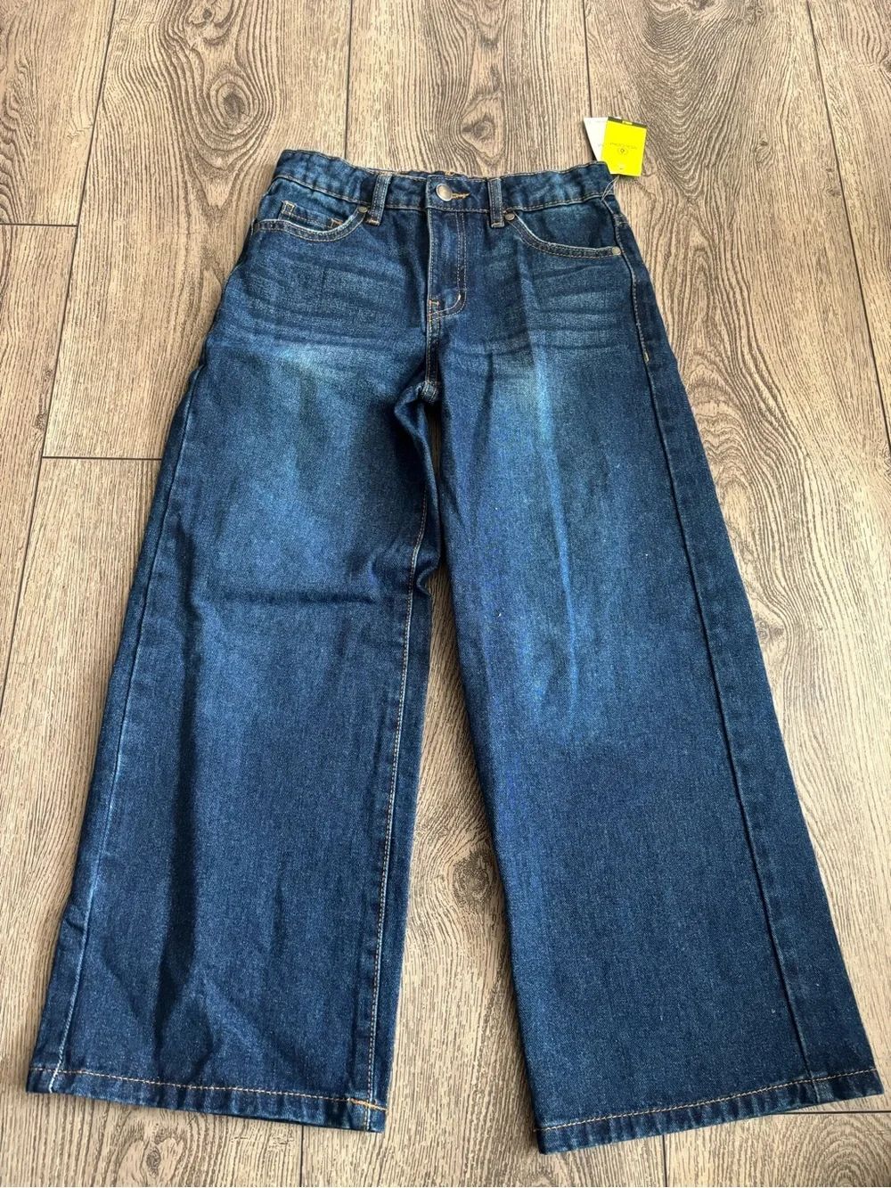 Volcom Wide-Leg Denim Jeans in Dark Blue